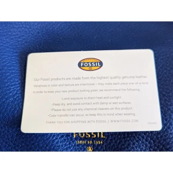 Fossil Royal Blue Leather Crossbody Bag - Picture 9 of 15